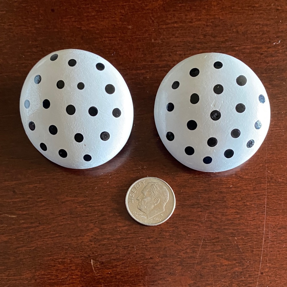 Vintage 1980’s Polka Dot Decorative Earrings